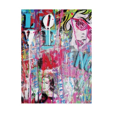 David Drioton 'Love Graffiti' Canvas Art,24x32